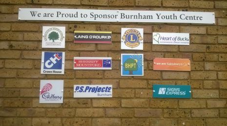 Youth Club sponsor wall